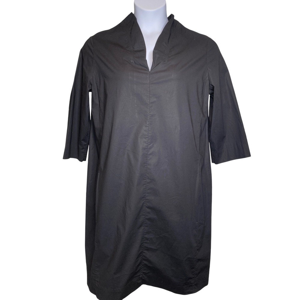 COS Womens Black Tunic Midi Dress Sz 12 Workwear Scandi Quiet Luxury Lagenlook‎
